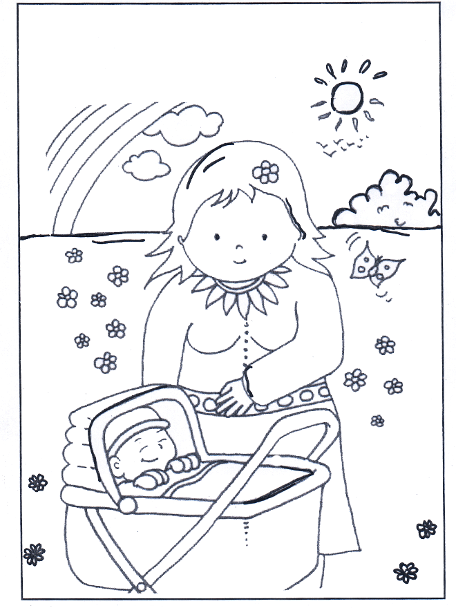 Free coloring pages baby - Malesider med fødsler