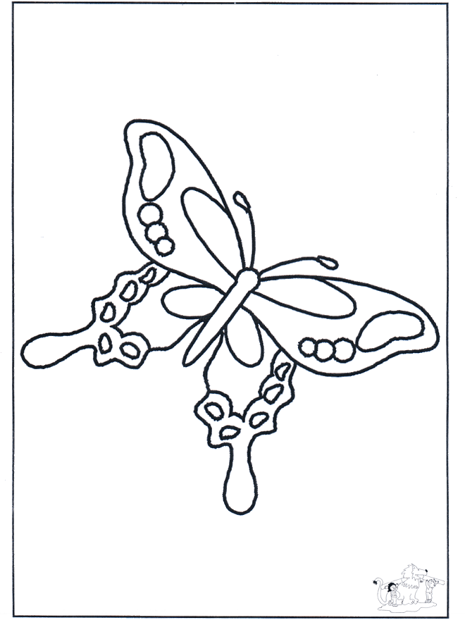 Free coloring pages butterfly - Malesider med insekter