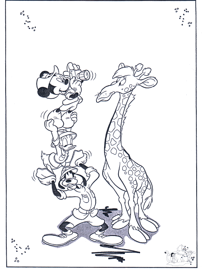 Free coloring pages Disney - Malesider med Disney-figurer