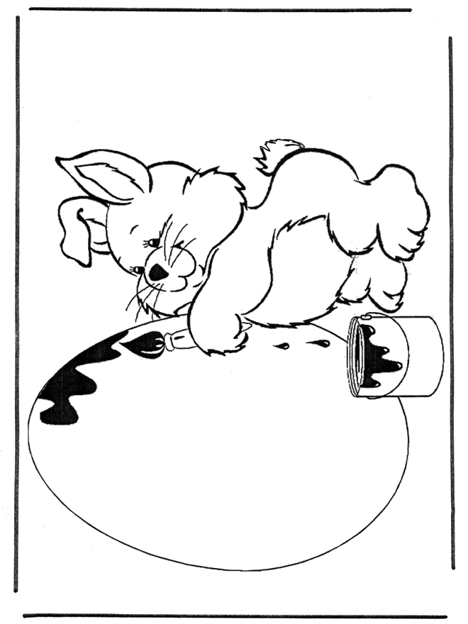 Free coloring pages Easter  - Påske