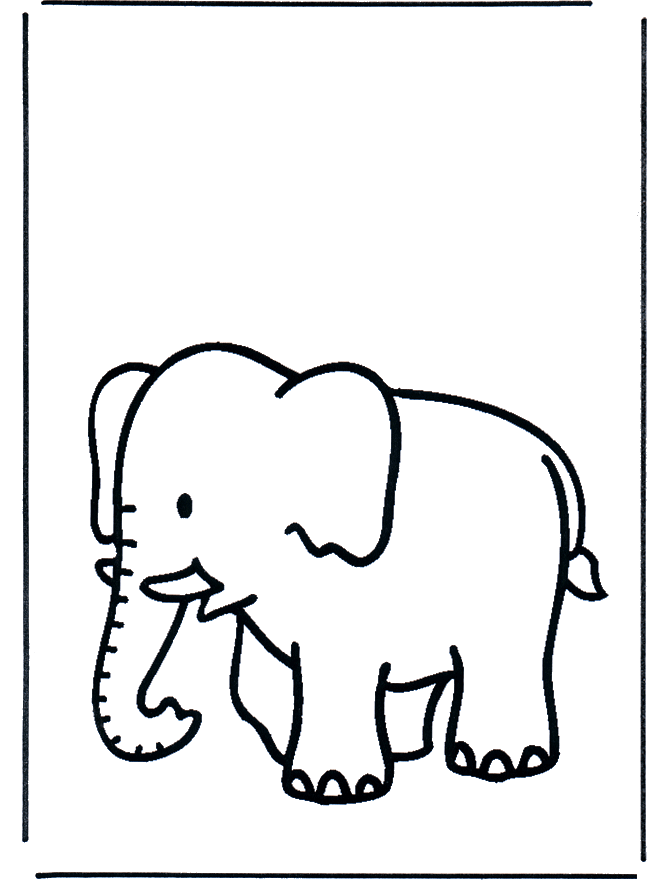 Free coloring pages elephant - Dyre-malesider