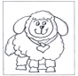 Free coloring pages little sheep