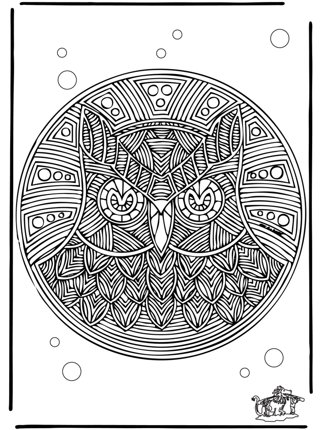 Free coloring pages Mandala - Dyre-mandalaer