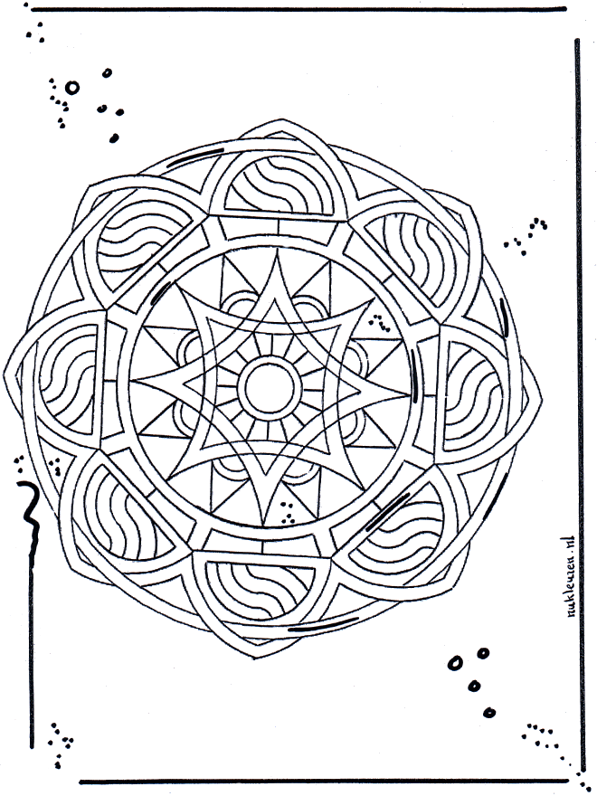 Free coloring pages mandala star - Geo-mandalaer