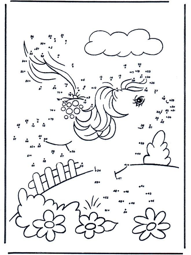 Free coloring pages my little pony  - Prik-til-prik