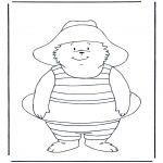 Børne-malesider - Free coloring pages Paddington bear