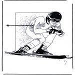 Diverse - Free coloring pages skiing