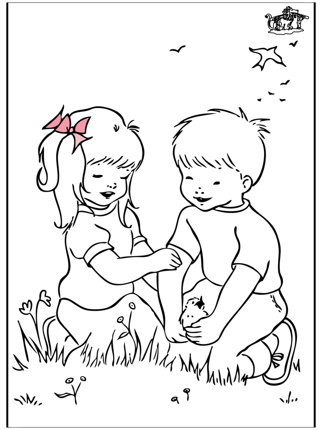 Free coloring pages spring 2 - Malesider - forår