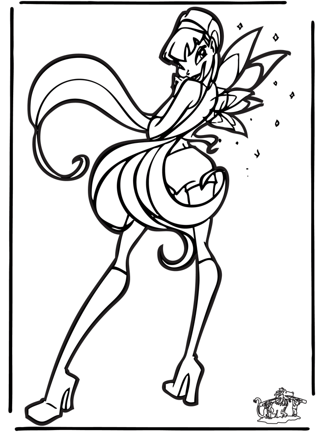 Free coloring pages Winx-club - Malesider med Winx Club