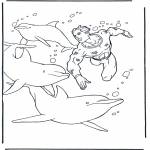 Dyre-malesider - Free coloring pictures dolphins