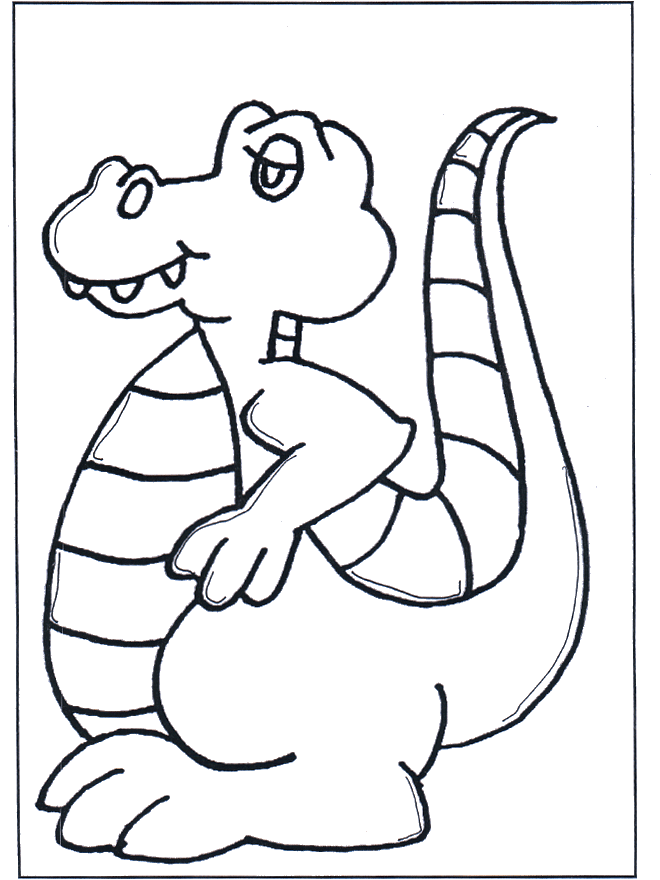 Free coloring sheets dinosauer - Drager og dinosaurer