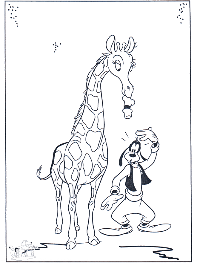 Giraffe and Goofy - Malesider med Disney-figurer