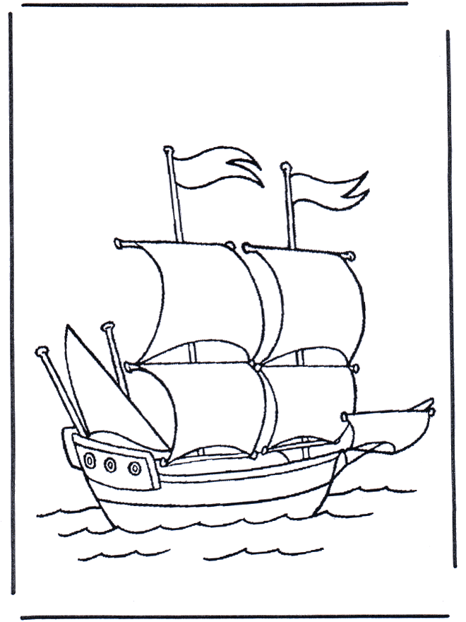 Groot zeilschip - Malesider med skibe