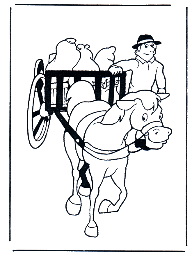Horse and wagon - Heste-malesider