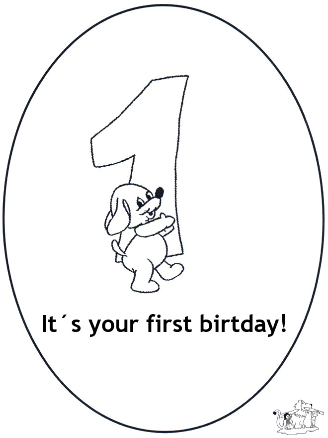 Hurrah 1 year - Malesider med fødselsdag