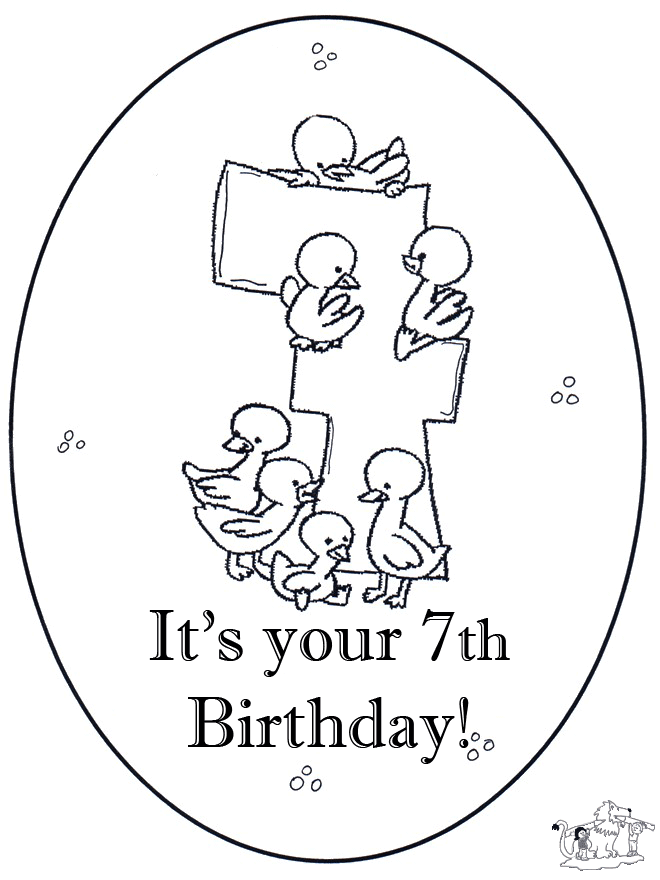 Hurrah 7 year - Malesider med fødselsdag