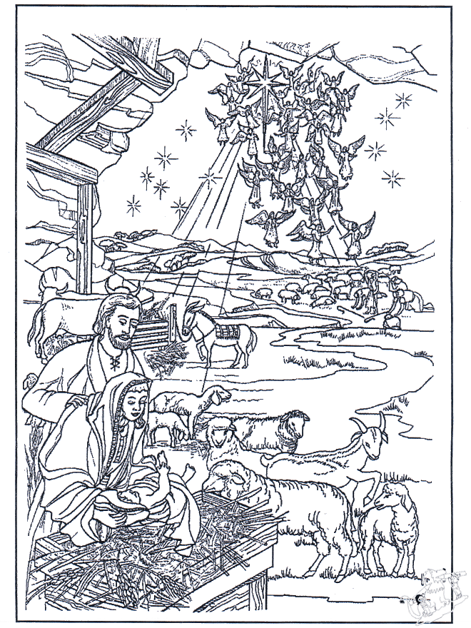 In the manger - Bibel-malesider, jul
