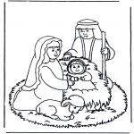 Bibel-malesider - Jesus in the manger