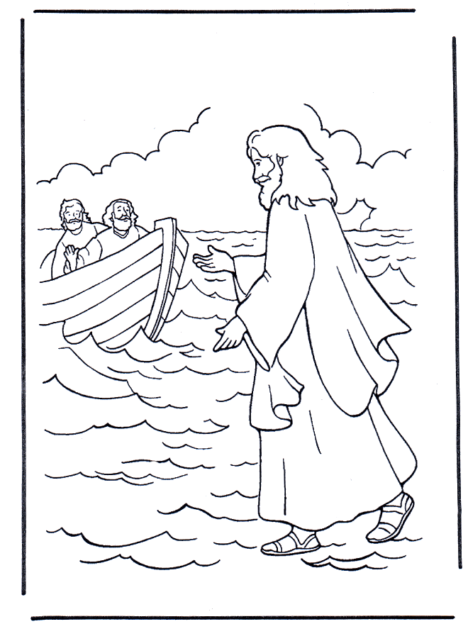 Jesus walking on water - Det ny testamente