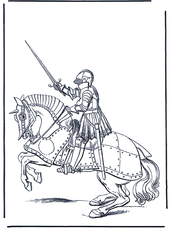 Knight on a horse - Malesider med riddere