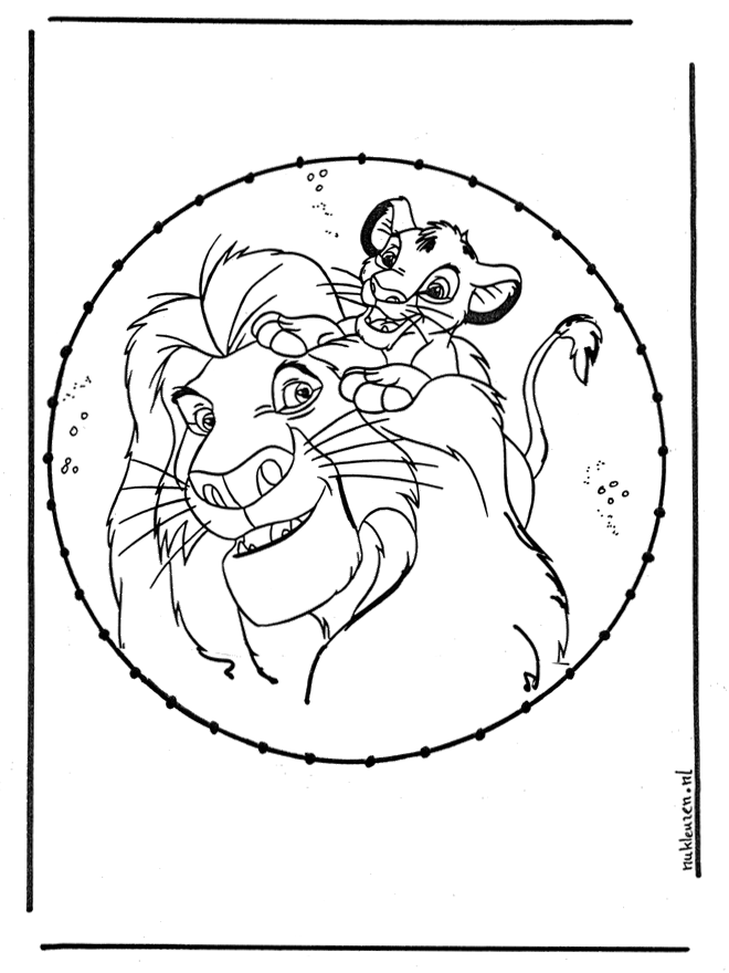 Lion king stitching - Broderi med sjove figurer