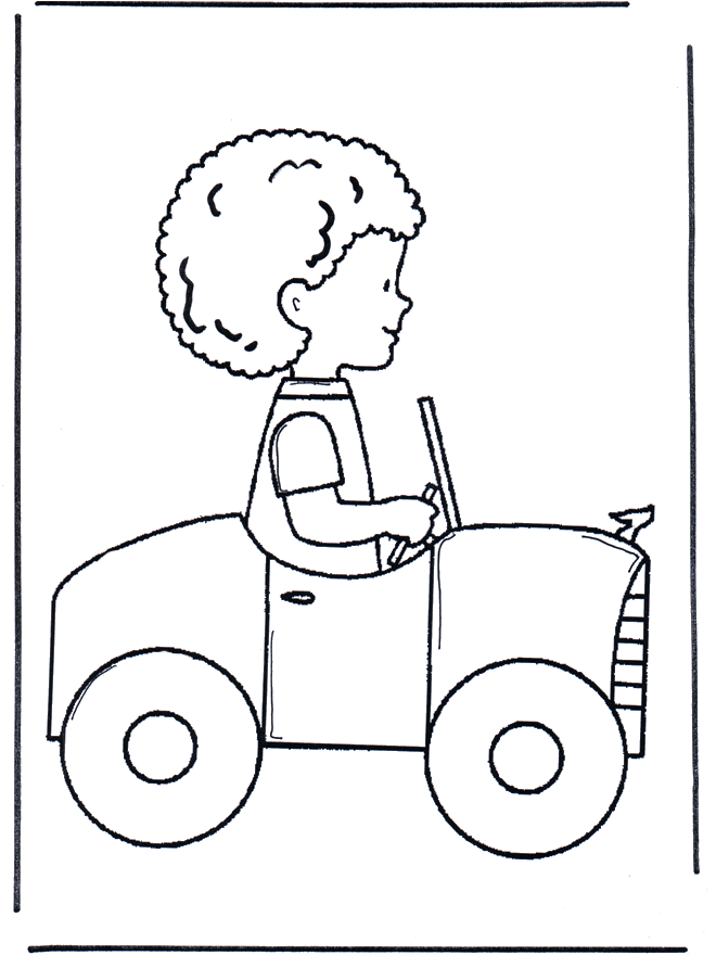 Little boy in car - Malesider med børn