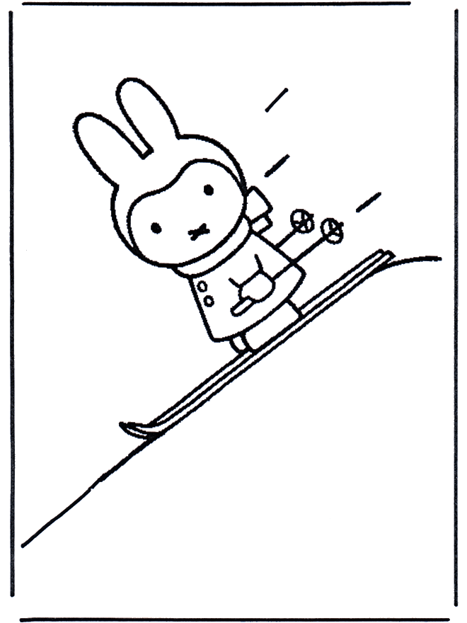 Little rabbit on ski's - Lille Kanin-malesider