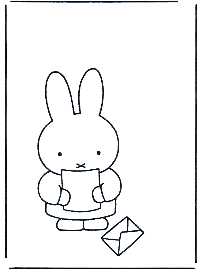 Little rabbit with letter - Lille Kanin-malesider