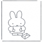 Little rabbit with letter