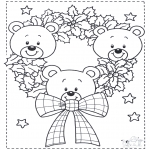 Jule-malesider - Little x-mas bears