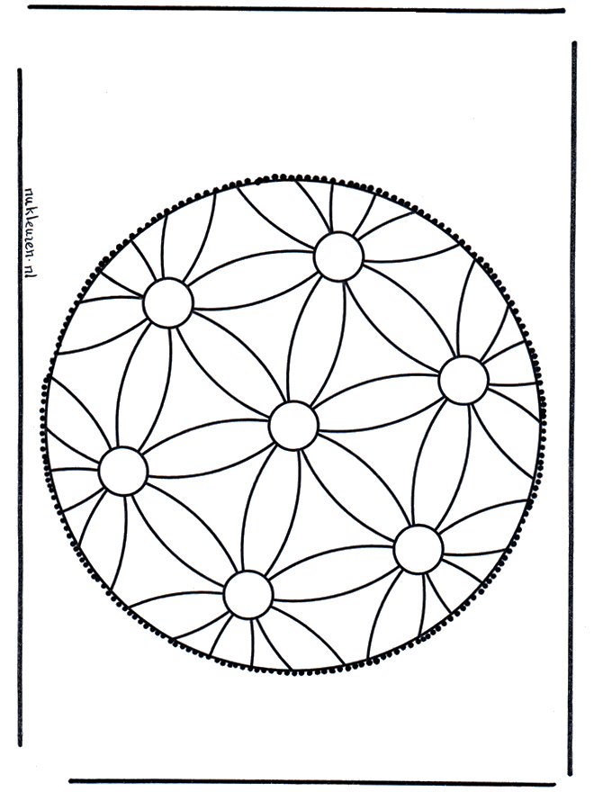 Mandala 1 - Prik-kort med mandala
