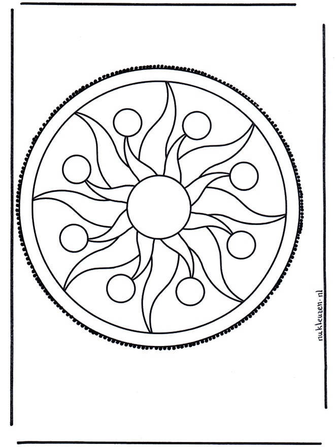 Mandala 2 - Prik-kort med mandala