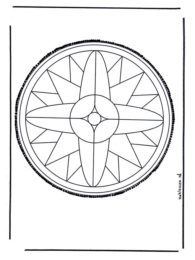 Mandala 25 - Prik-kort med mandala