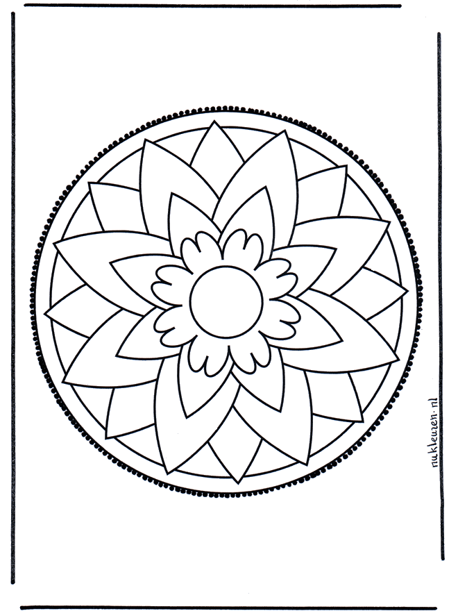Mandala 3 - Prik-kort med mandala