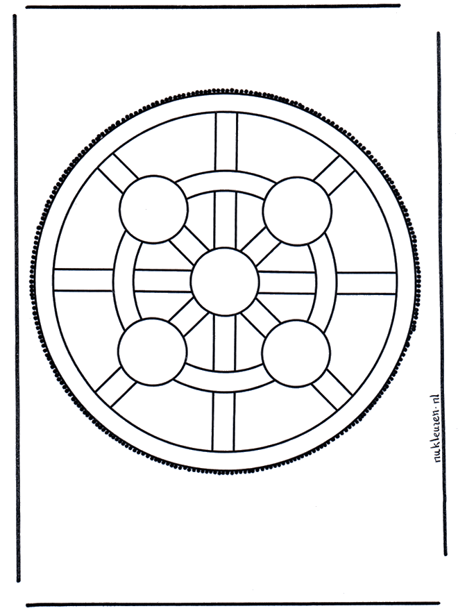 Mandala 4 - Prik-kort med mandala