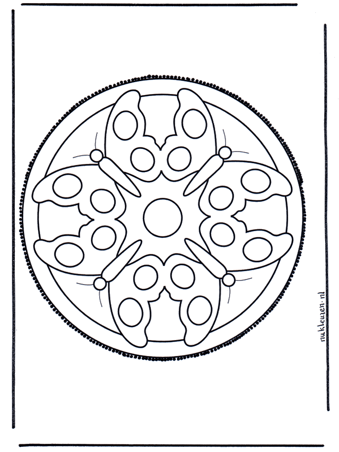 Mandala 5 - Prik-kort med mandala