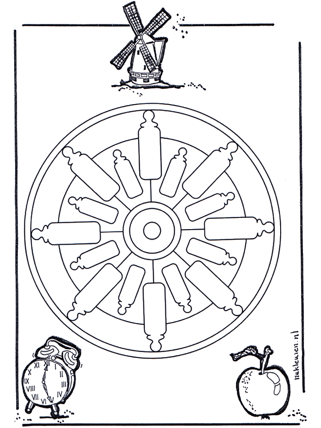 Mandala bottle - Børne-mandalaer