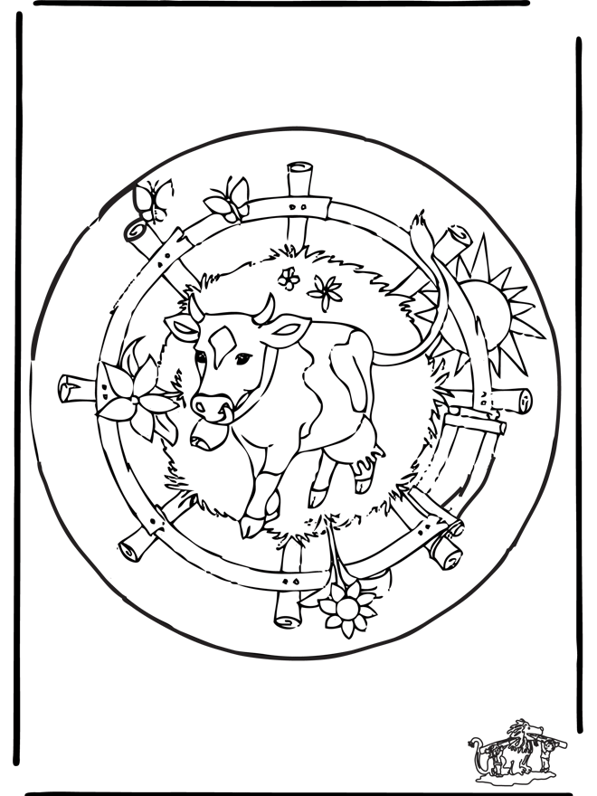 Mandala cow - Dyre-mandalaer