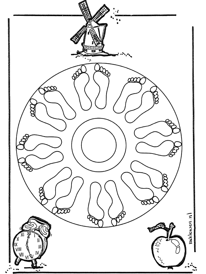 Mandala feet - Børne-mandalaer