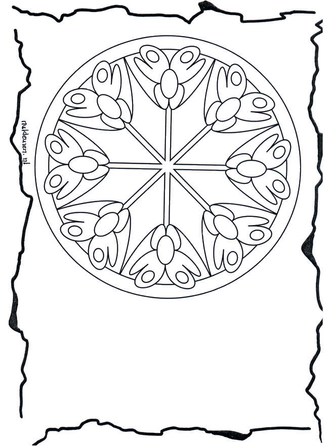 Mandala flowers 3 - Blomster-mandalaer