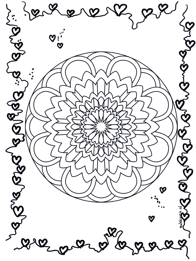 Mandala hearts 3 - Mandala-hjerter