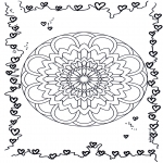 Mandala-malesider - Mandala hearts 3