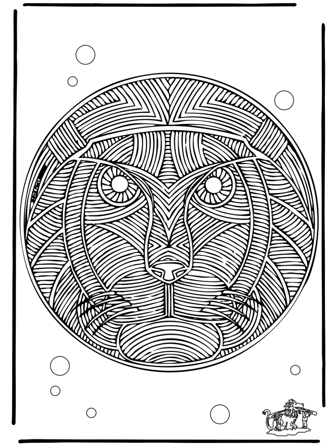 Mandala Lion - Dyre-mandalaer