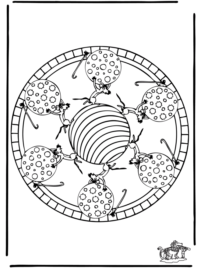 Mandala mouse 1 - Dyre-mandalaer