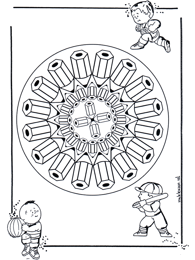 Mandala pencil - Børne-mandalaer