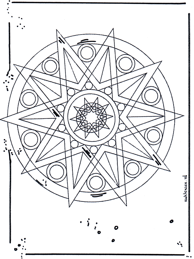 Mandala star 1 - Geo-mandalaer