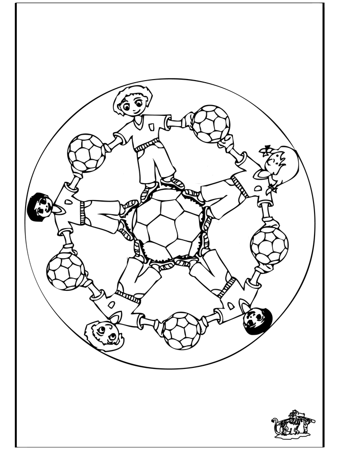 Mandala voetbal - Børne-mandalaer