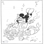 Sjove figurer - Mickey in the water