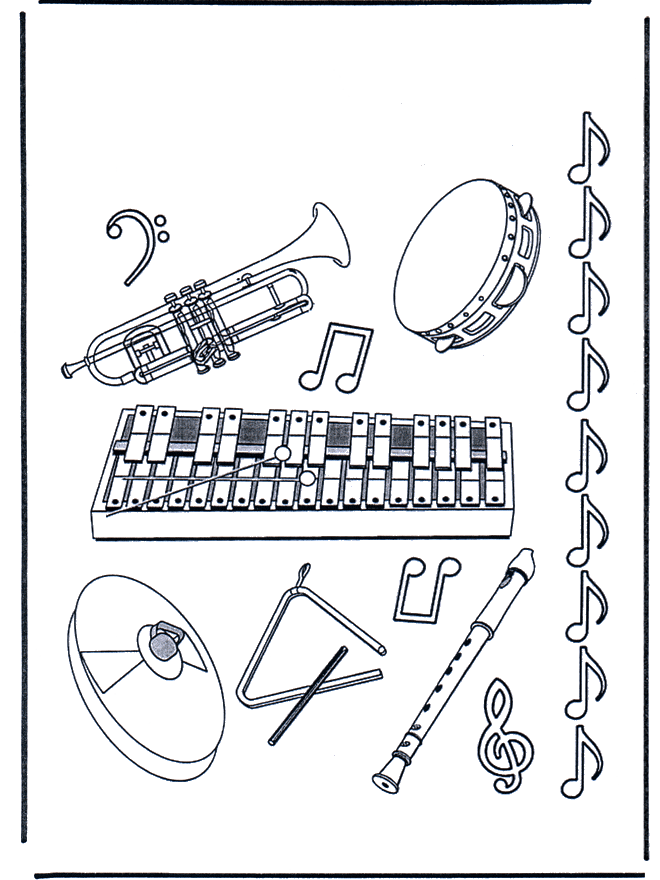 Musical instruments - Malesider med musik
