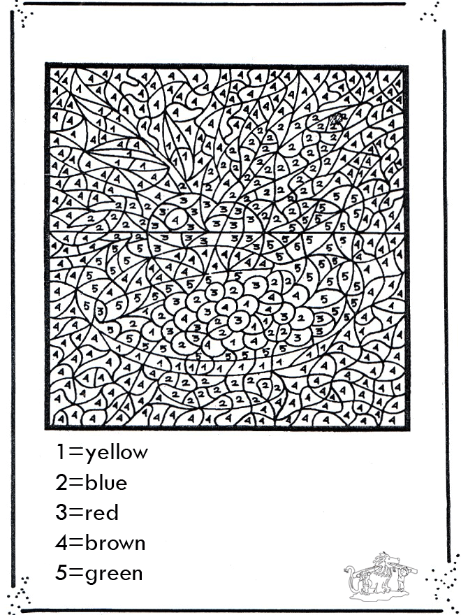 Number coloring - Farve efter tal